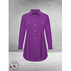 PLUS BASICS Blouse Long Lavender